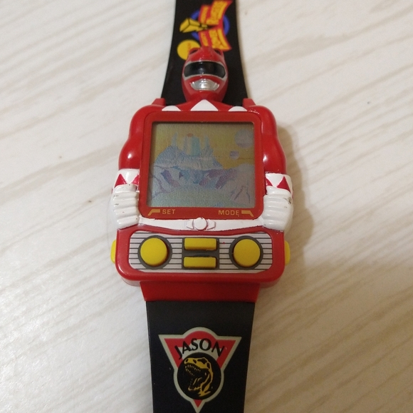 Vintage 1994 Saban Power Rangers Red Ranger Jason Game Watch Nelsonic - Picture 2 of 4